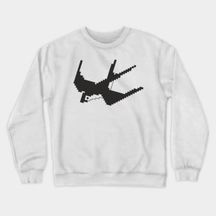Cute Swallow pixel art (,black print) Crewneck Sweatshirt